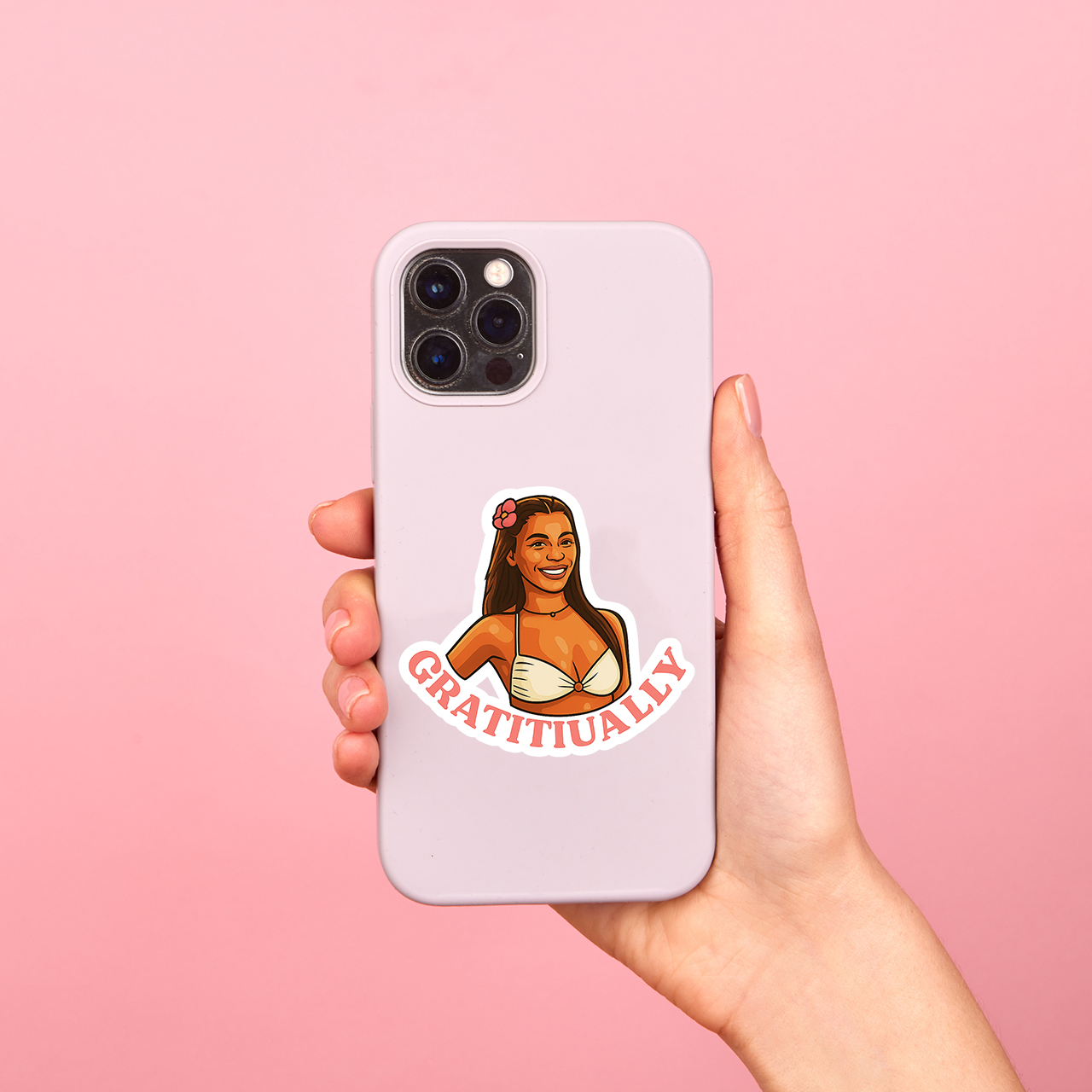 Gratitually, Love Island Gifts, Love Island USA Season 7, Kiss-Cut Stickers, Laptop Decal, Water Bottle Sticker, Tropical Vibes, Amaya Papaya Sticker